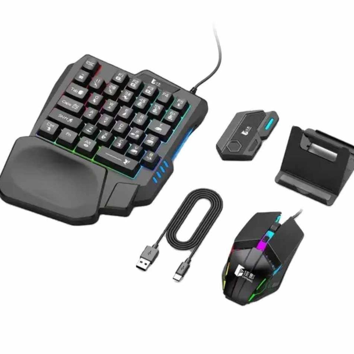 GENERICO - Kit Gamer Teclado Celular Bluetooth 4en1 Mouse Adaptador