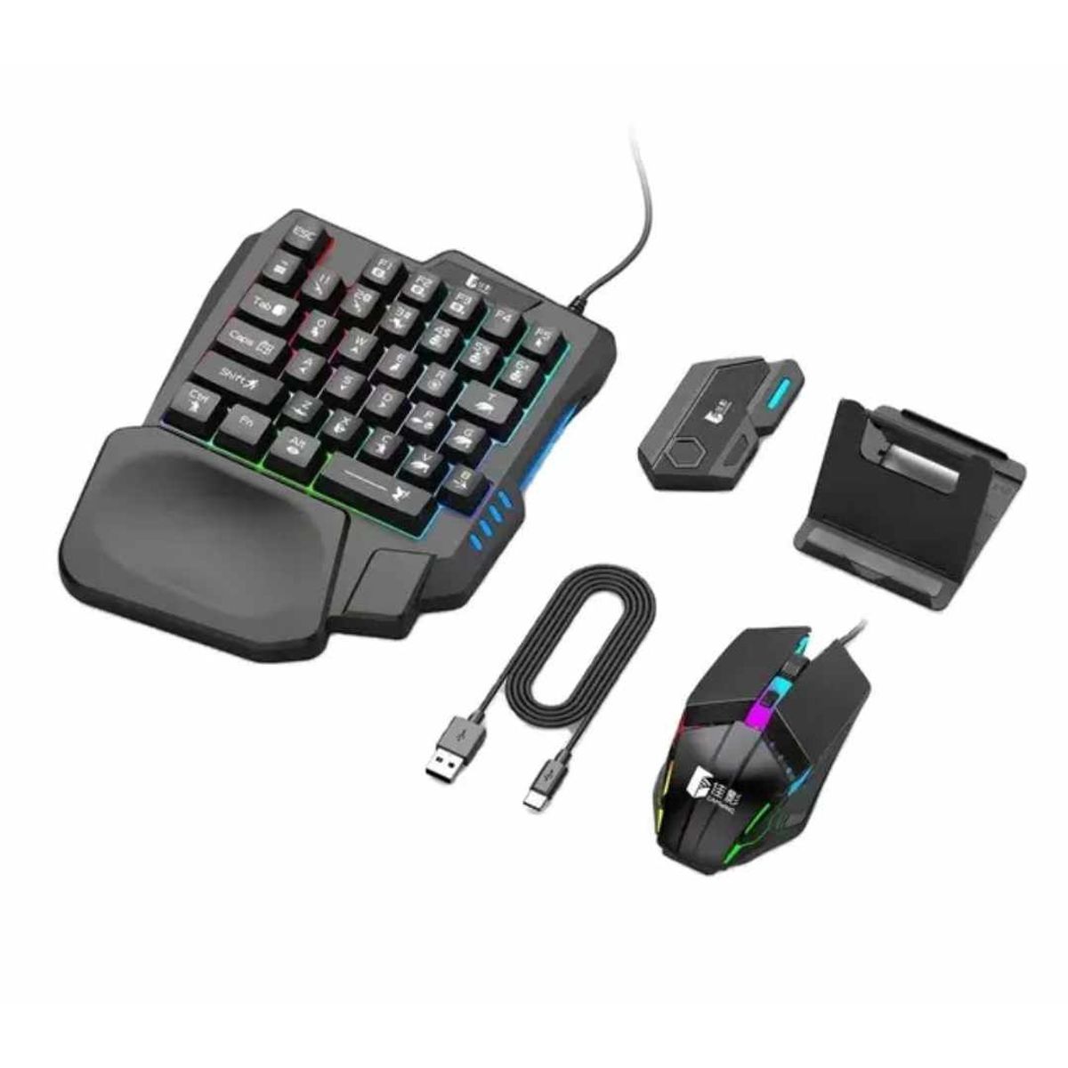 GENERICO - Kit Gamer Teclado Celular Bluetooth 4en1 Mouse Adaptador