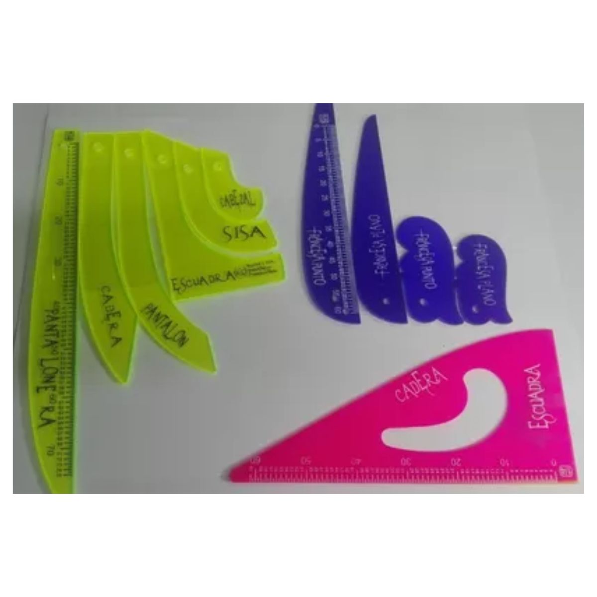 GENERICO - Mini Reglas Francesa Patronaje Modista Practicar En Cuaderno