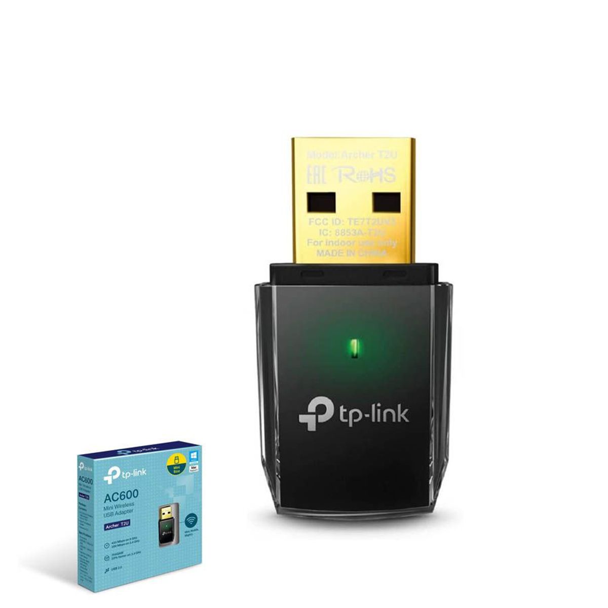 TP LINK - Mini Tarjeta Red Receptor 600mbps Wifi 5G Doble Banda PC