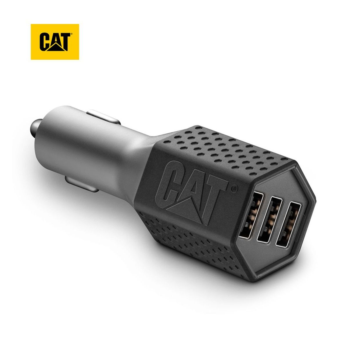 CAT - Cargador De Auto CAT Resistente Carga Rápida USB 7-2A DC 3Puertos