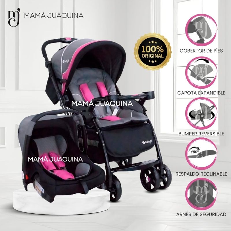 EBABY - Coche Cuna Travel System Ebaby «BRAVIAR NEW» Pink