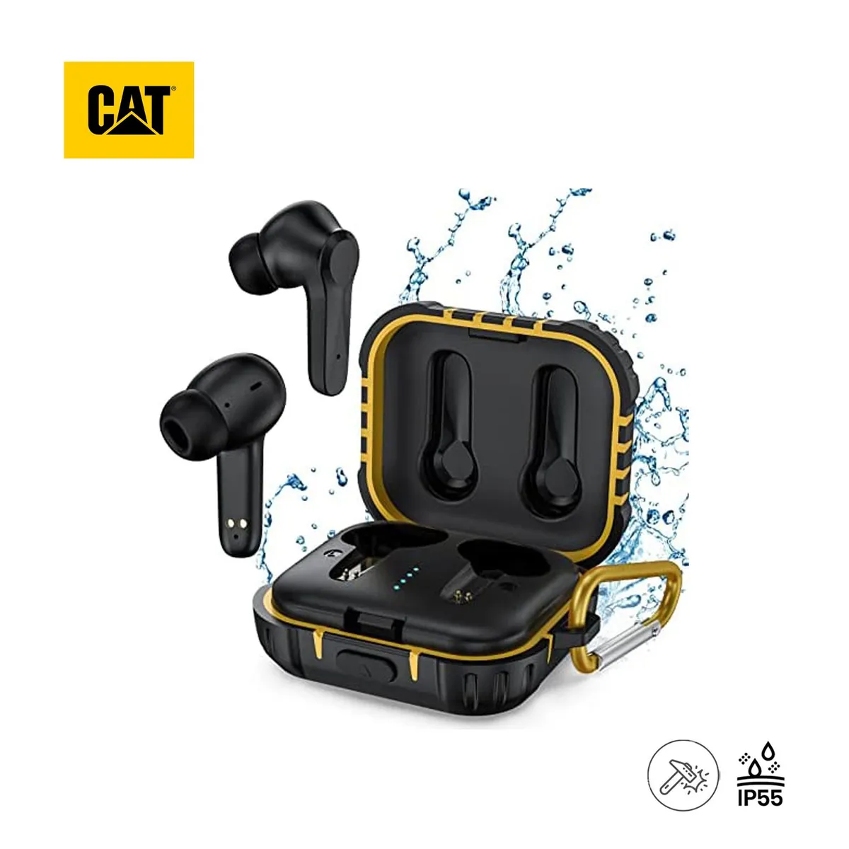CAT - Audífonos Cat BTEARBUD Bluetooth IP55 cancelacionruido-Touch-Negro