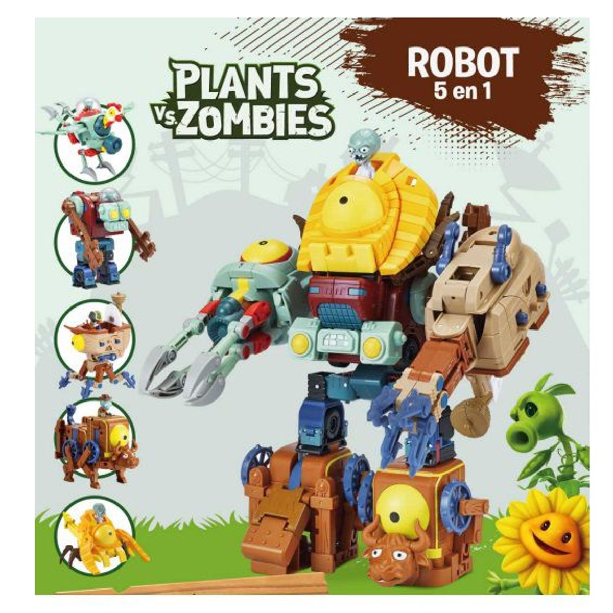 DISNEY - Super Robot  Zombie 5 en 1 Armable, Articulable