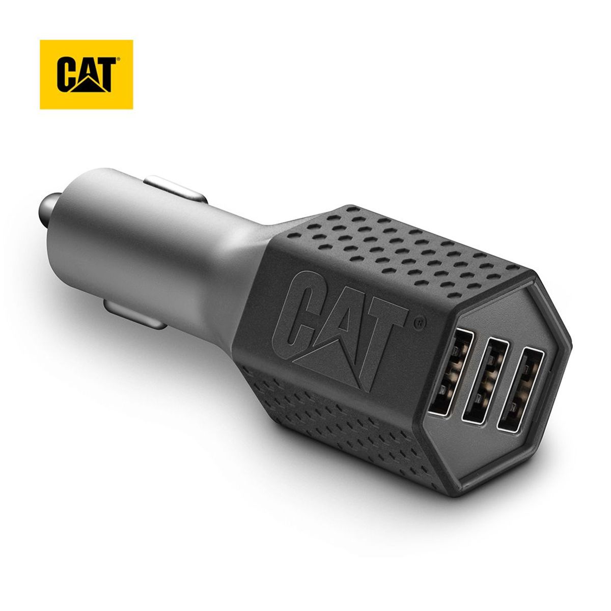 CAT - Cargador De Auto CAT Resistente USB 7.2AMP 3 Puertos