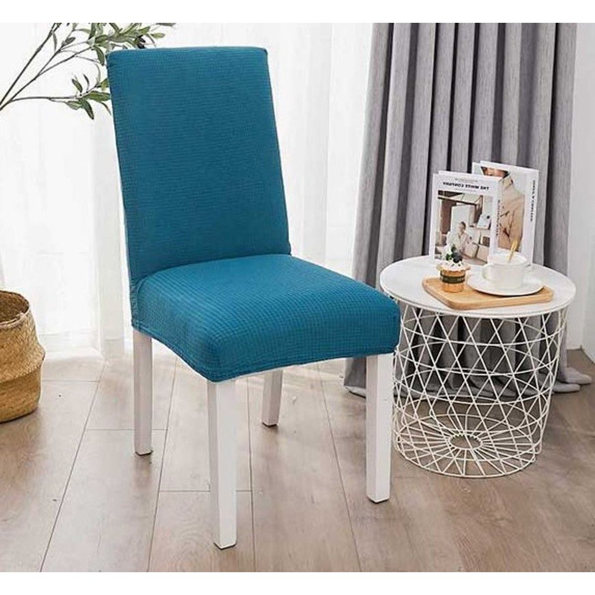 GENERICO - Funda De Silla Expandex  Ajustable Elástica-6PCS  COBALTO