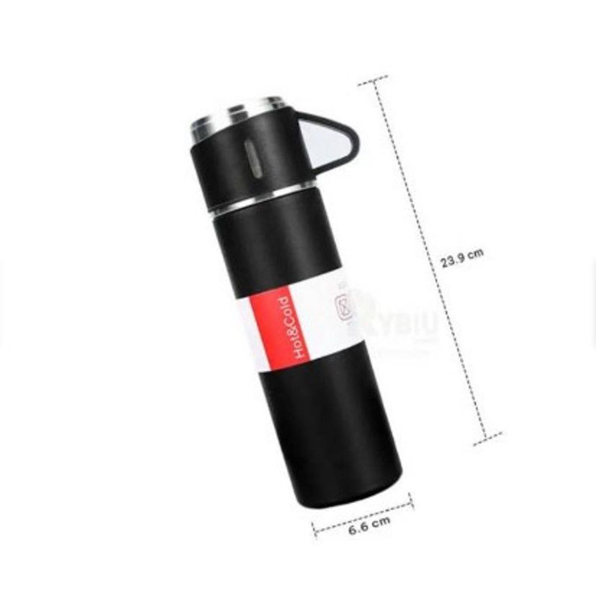 Set Termo Para Agua Caliente/fría + 3 Tazas de 500 ml - Negro, marca GENERICO - Foto 2