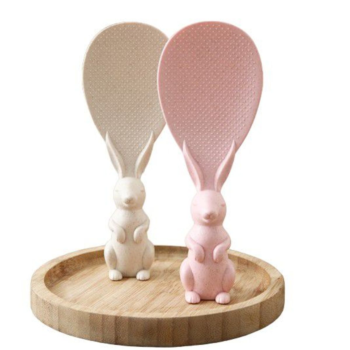 GENERICO - CUCHARA PARA SERVIR ARROZ FORMA DE CONEJO 2 UNIDADES