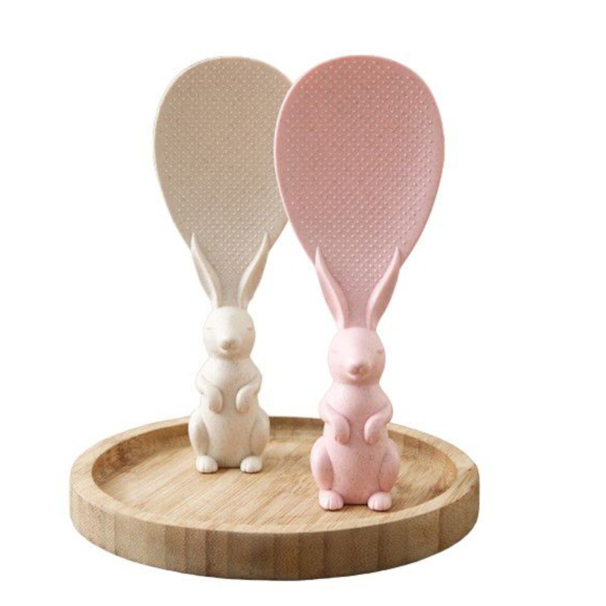 GENERICO - CUCHARA PARA SERVIR ARROZ FORMA DE CONEJO 2 UNIDADES