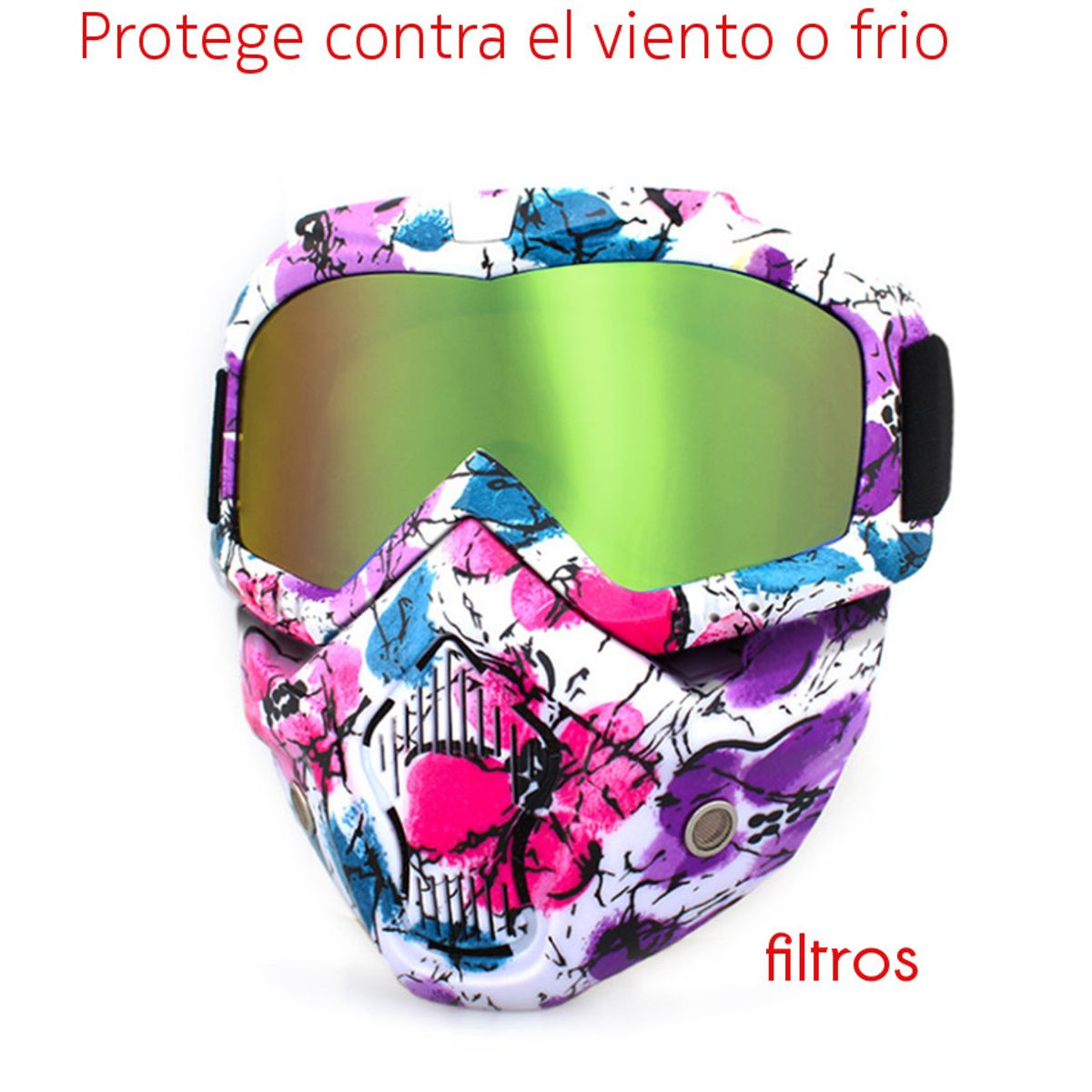 GENERICO - Lentes Corta Viento Deportivo Moto Bici Full Face Anti Polvo