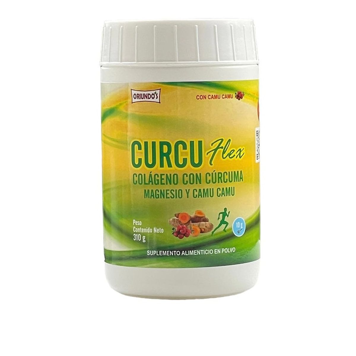 GENERICO - Curcu Flex-Colágeno con cúrcuma magnesio y camu camu x 310g -Oriundos