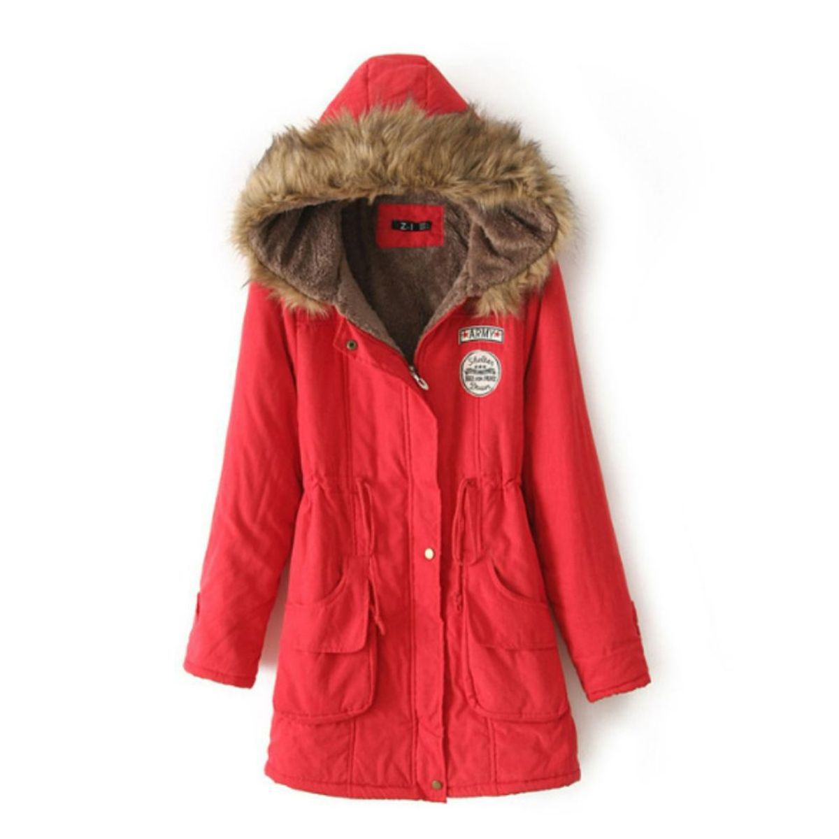 GENERICO - Casaca Abrigo Parka Mujer Con Capucha Moda Coreana