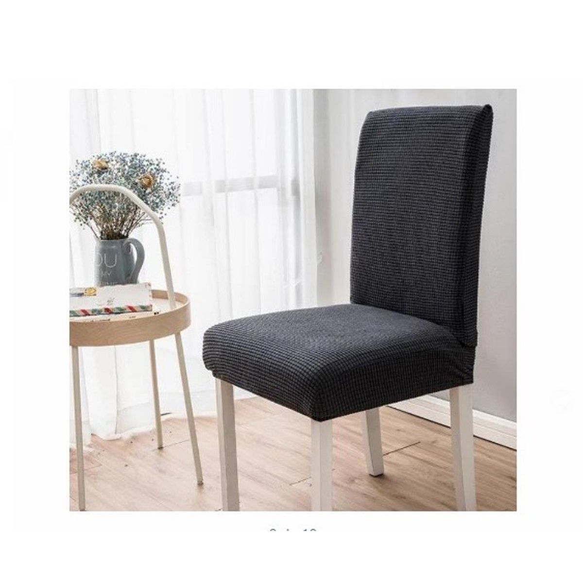 GENERICO - Funda De Silla Expandex  Ajustable Elástica-6PCS  NEGRO