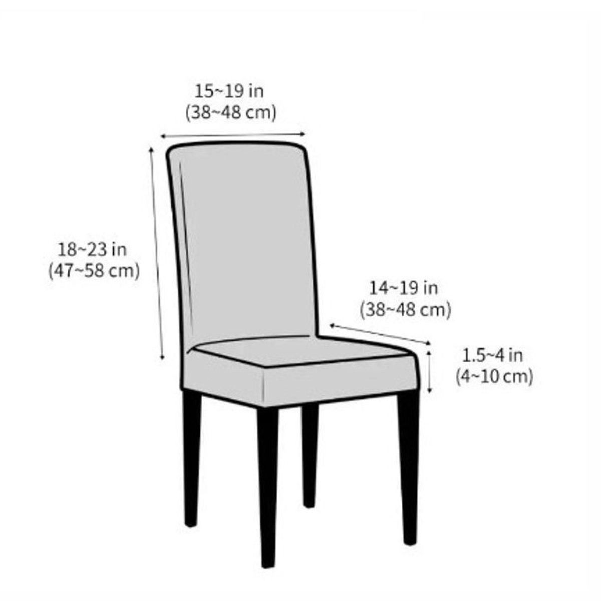 GENERICO - Funda De Silla Expandex  Ajustable Elástica-6PCS  NEGRO