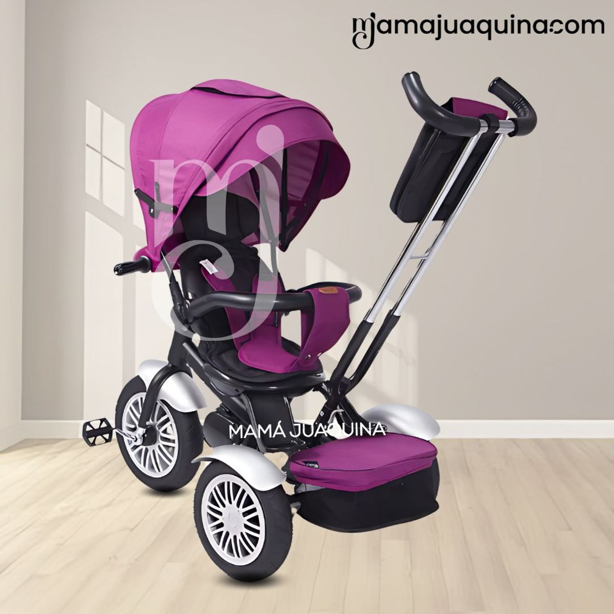 EBABY - Triciclo Guiador 3 En 1 Ebaby «ZOE» Pink