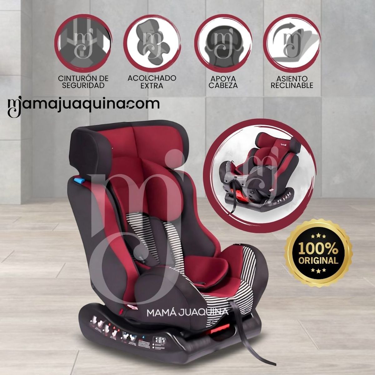 BABY - Silla De Auto para bebés Ebaby «FIREZA» Edición Limitada Red