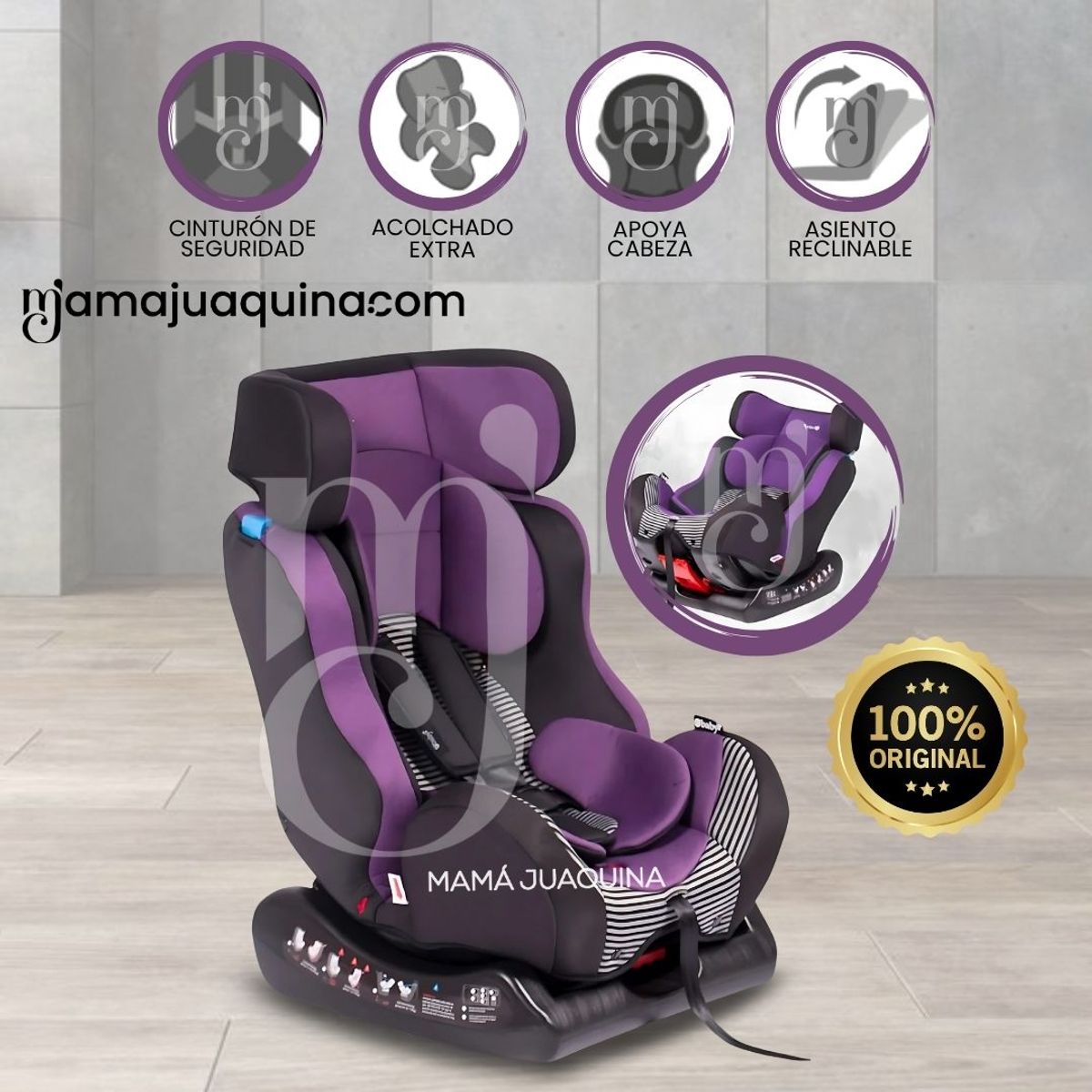 BABY - Silla De Auto Ebaby «FIREZA» Edicion Limitada Purple