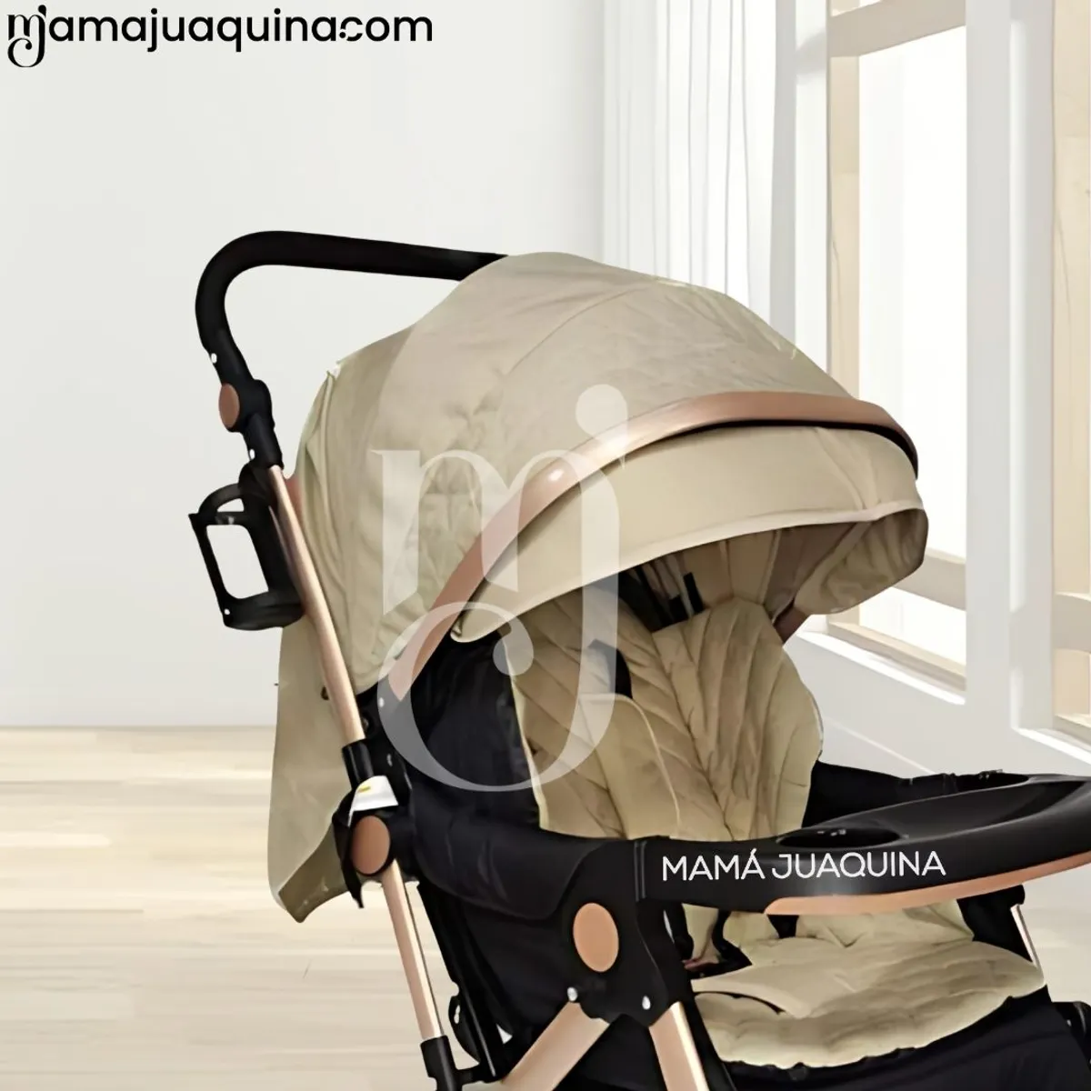 BEAUTIFUL - COCHE CUNA DE LUJO BEAUTIFUL «MILOS GOLDEN» BEIGE