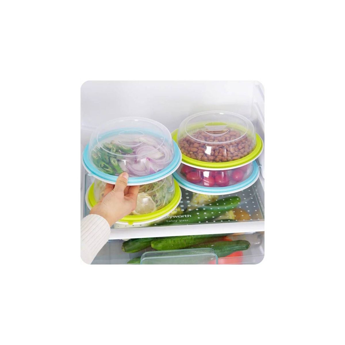 GENERICO - Tapas cobertor de platos para microondas refrigerador protege alimento