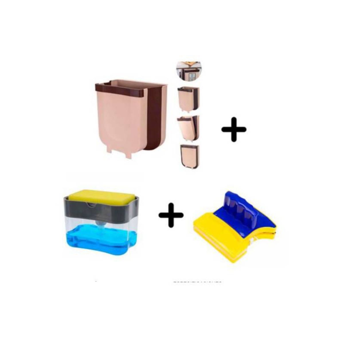 GENERICO - Tacho basura plegable combo hogar