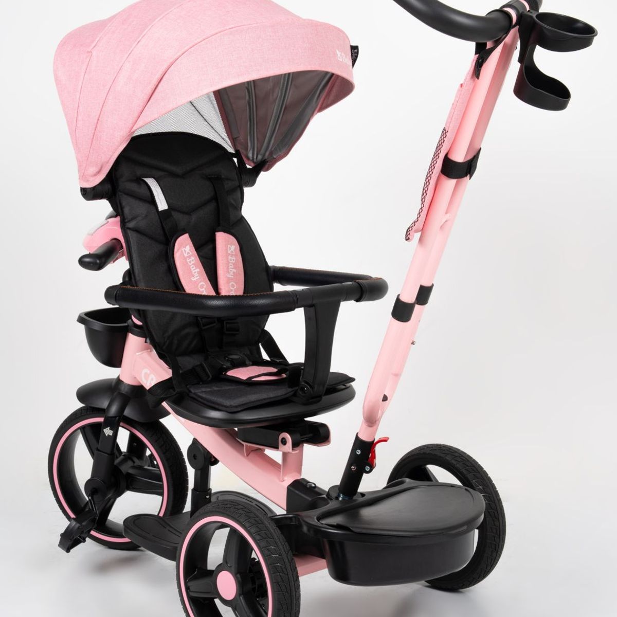 BABY HAPPY - Triciclo para Niños Asiento Giratorio Golden 2026 Rosado