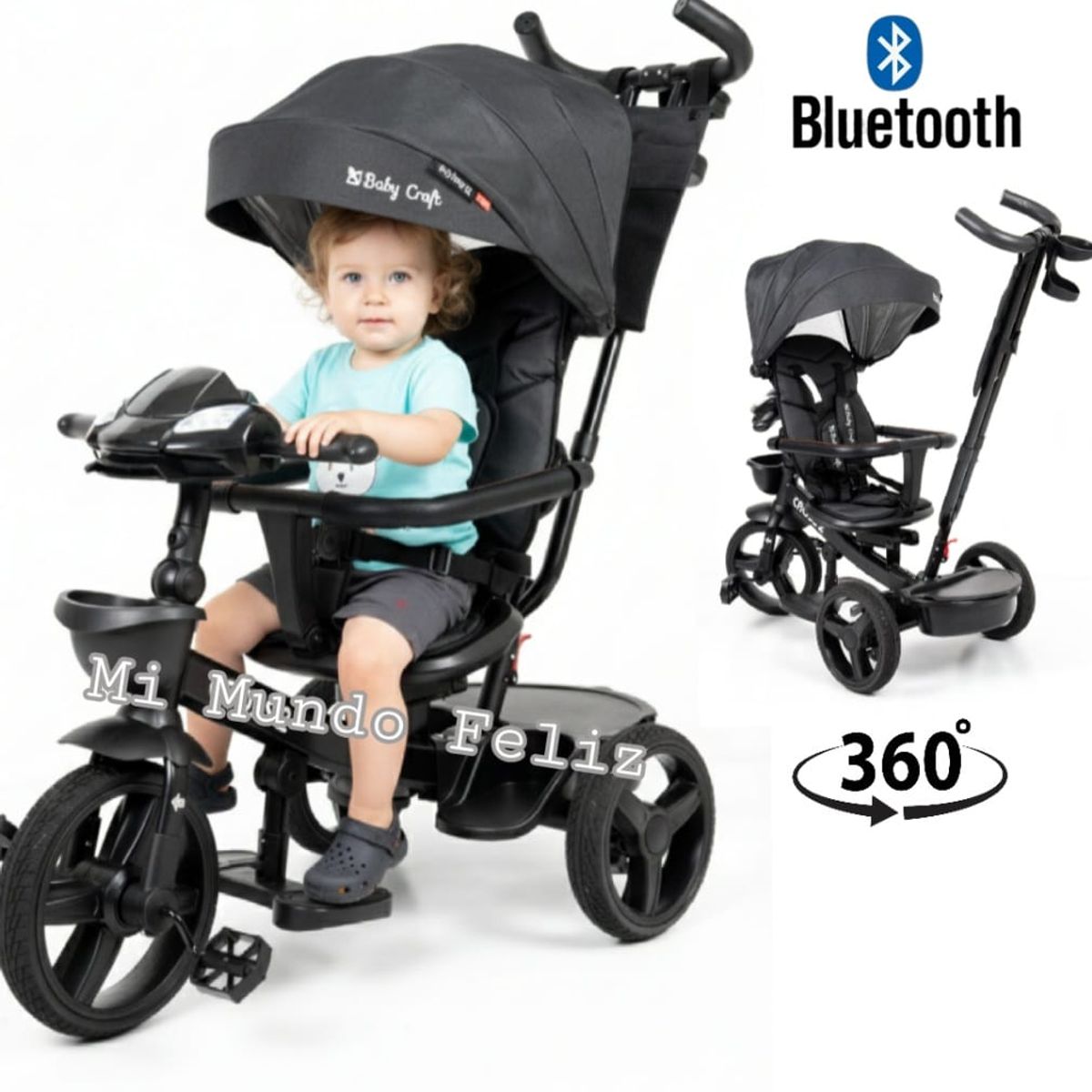 BABY - Triciclo para Niños Llantas Anchas Todo Terreno Black