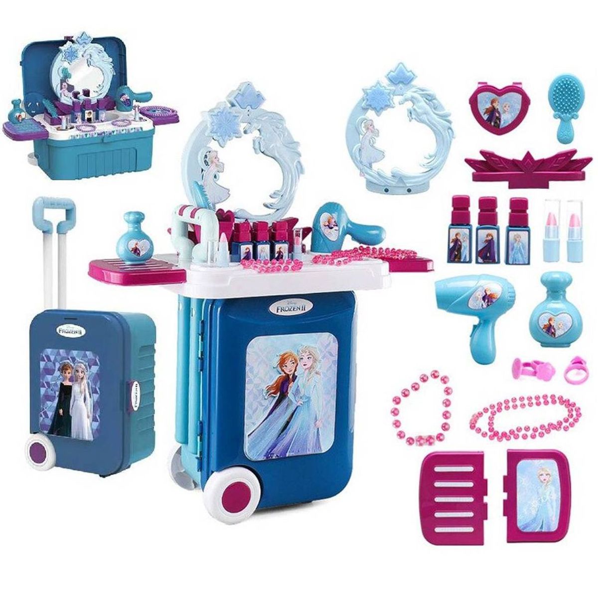 DISNEY - Set De Belleza Frozen Y Maleta 3 En 1 + Accesorios