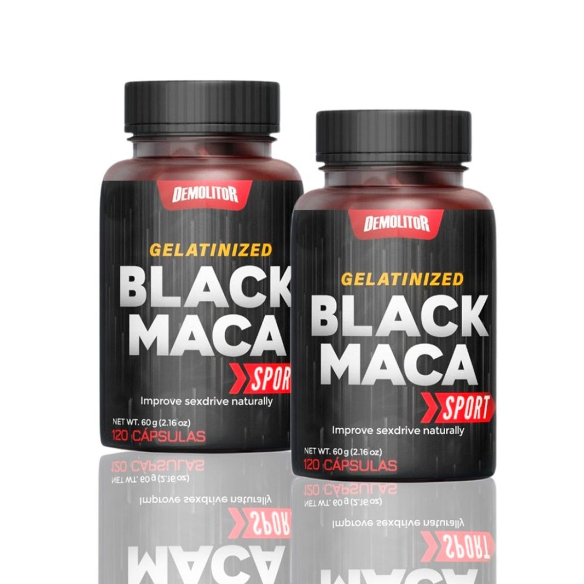 DEMOLITOR - Pack Demolitor Maca Negra Demolitor Black Maca 120 Caps X2
