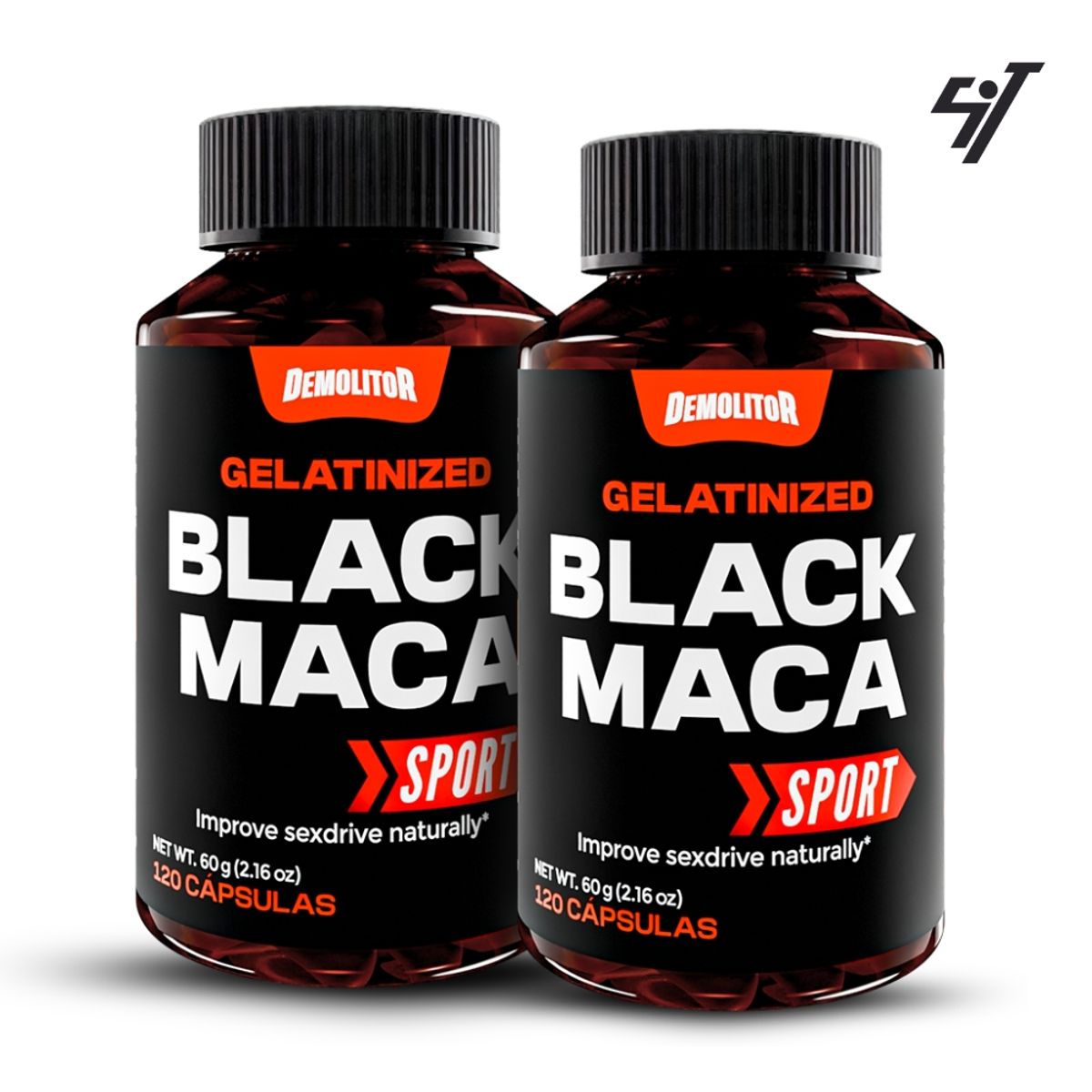 DEMOLITOR - Pack Demolitor Maca Negra Demolitor Black Maca 120 Caps X2