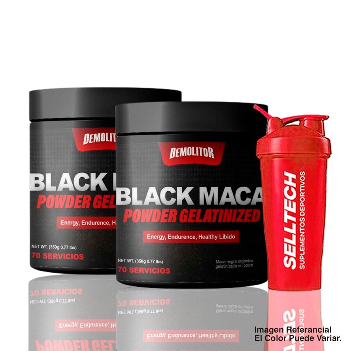 DEMOLITOR - Pack Demolitor Maca Negra Demolitor 350gr X2 Shaker