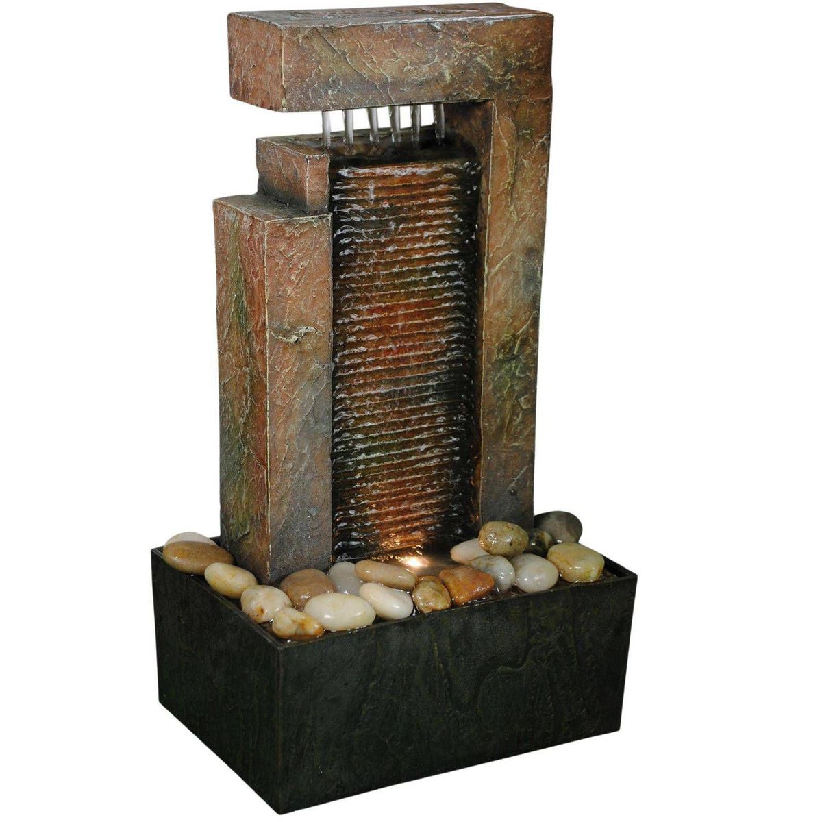 GENERICO - Mini Fuente de Agua  Decorativa a Pilas 13.3x18.5x13.3cm