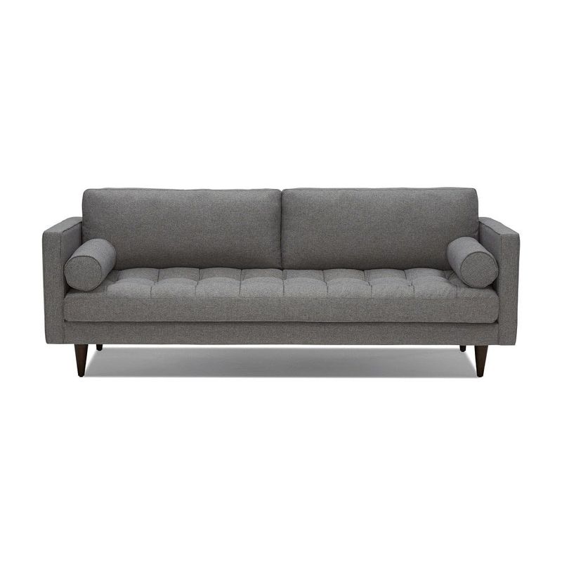 FABIANI HOME - Sofa Luana 3 Cuerpos Gris Oscuro