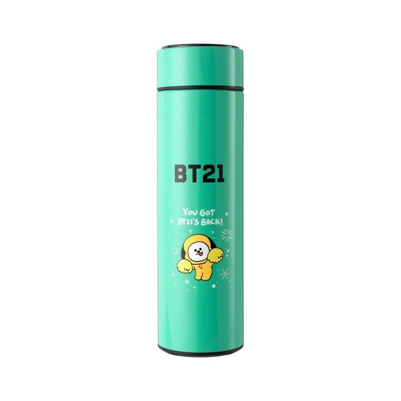 OEM - Termo Kawaii BT21 de  inoxidable con medición de temperatura BTS