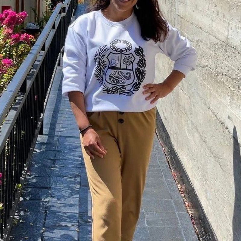 GENERICO - Polera Mujer Diseño Escudo Nacional - Nathalie Love It  - Blanco