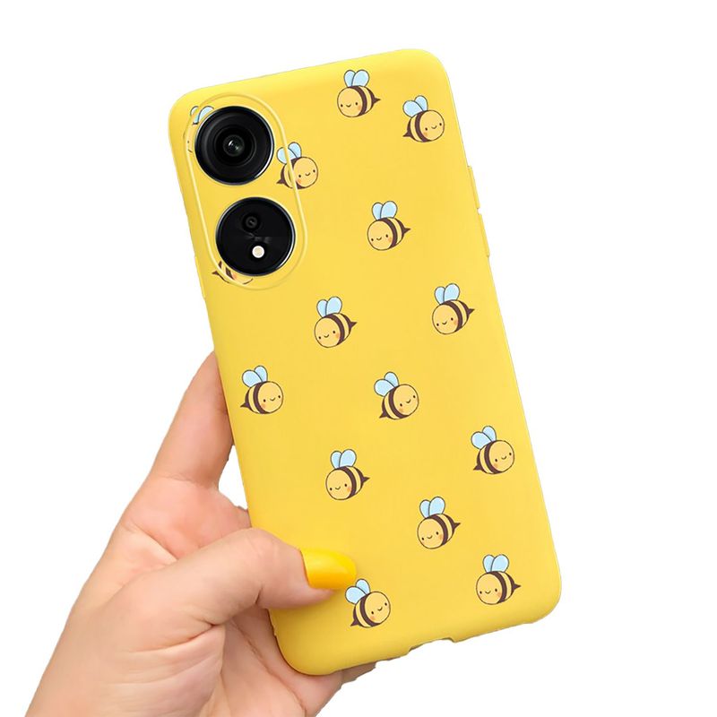 GENERICO - Funda Protector Case OPPO A78 5G OPPO A58 5G - ABEJITAS AMARILLO