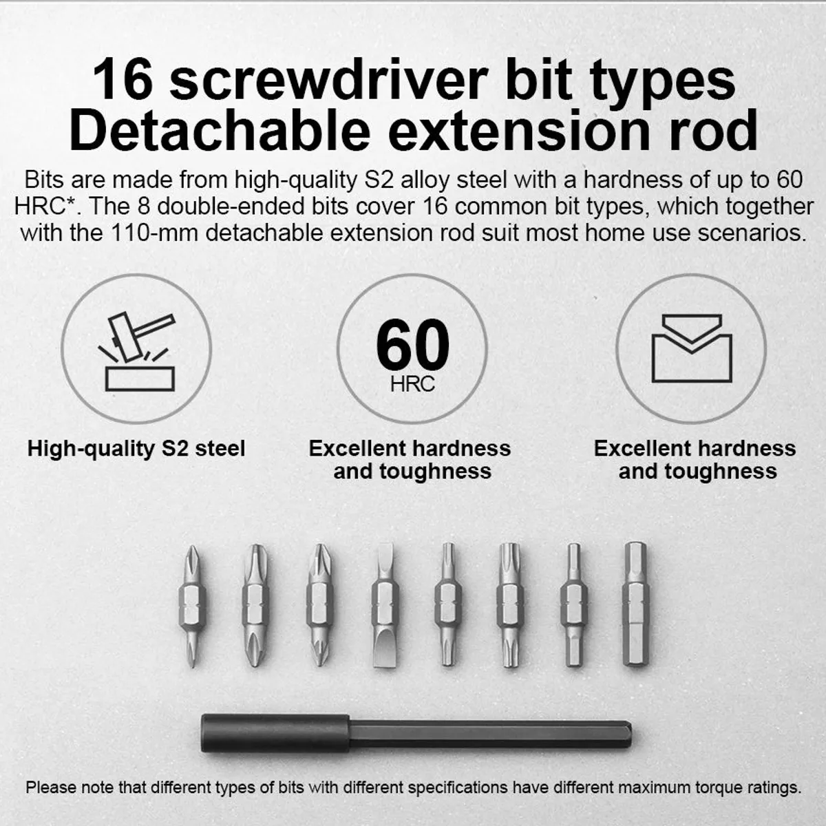 XIAOMI - Destornillador Xiaomi Ratchet 16 En 1 Brocas de Aleacion de acero S2