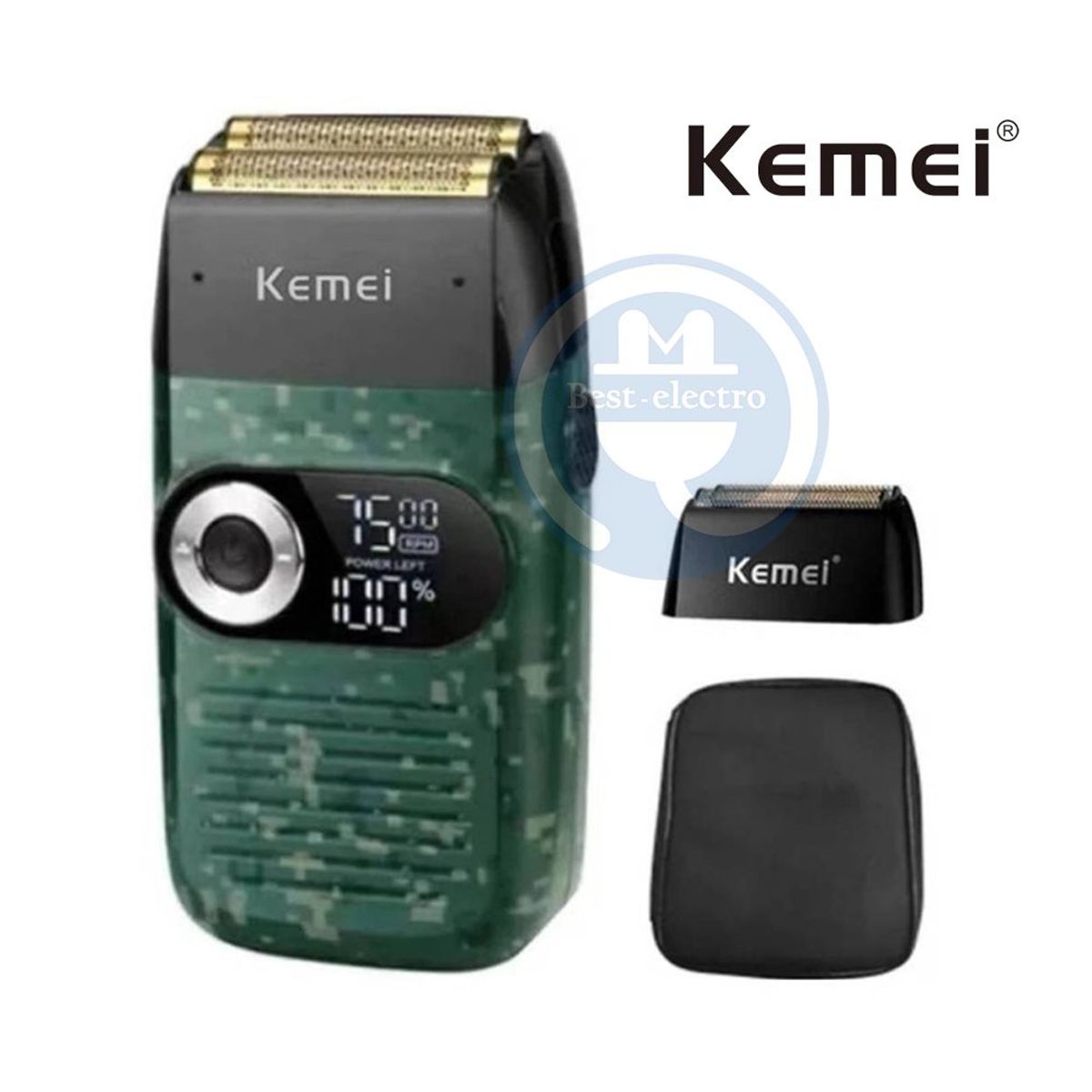KEMEI - Afeitadora Shaver Kemei KM-2027 Cord Cordless Digital