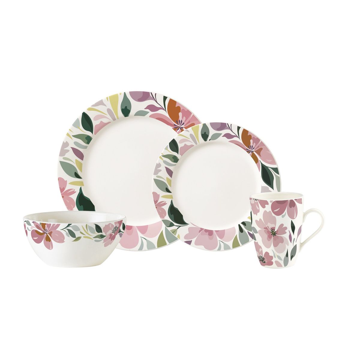 CORONA - Juego de Vajilla Corona Charlotte 16 Piezas