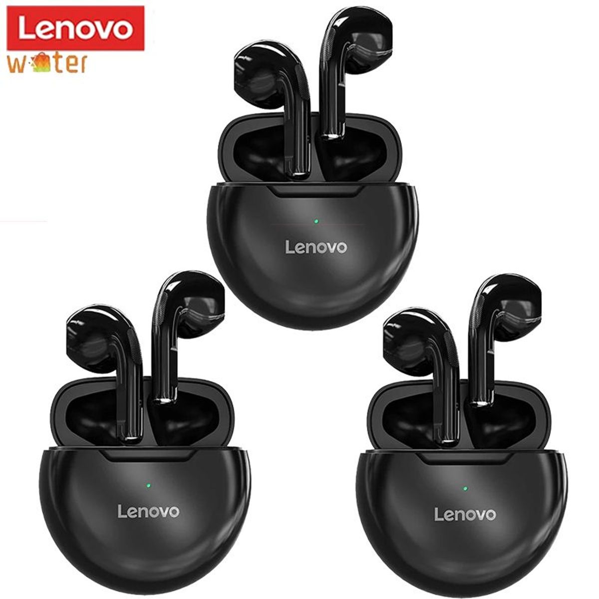LENOVO - 3SET Audifonos Lenovo HT38 Tws Auriculares Negro