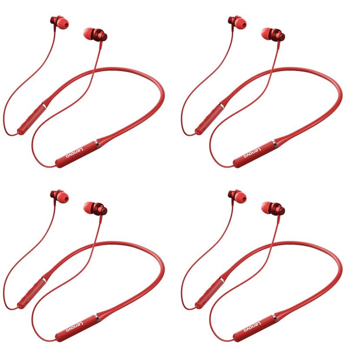 LENOVO - Combo 4 SET Lenovo Auriculares HE05 Audifonos Bluetooth Earphone