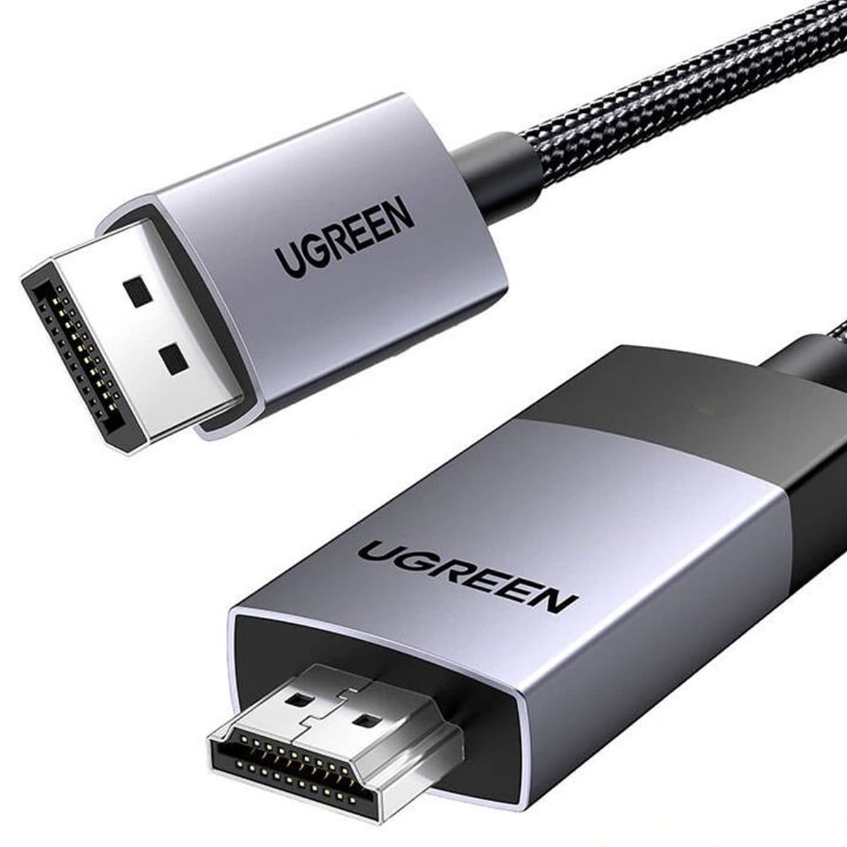 UGREEN - Cable Nylon Displayport 4K 60hzHdmi Premium 3m Mono Direccional