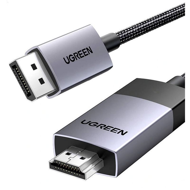 UGREEN - Cable Nylon Displayport 4K 60hzHdmi Premium 3m Mono Direccional