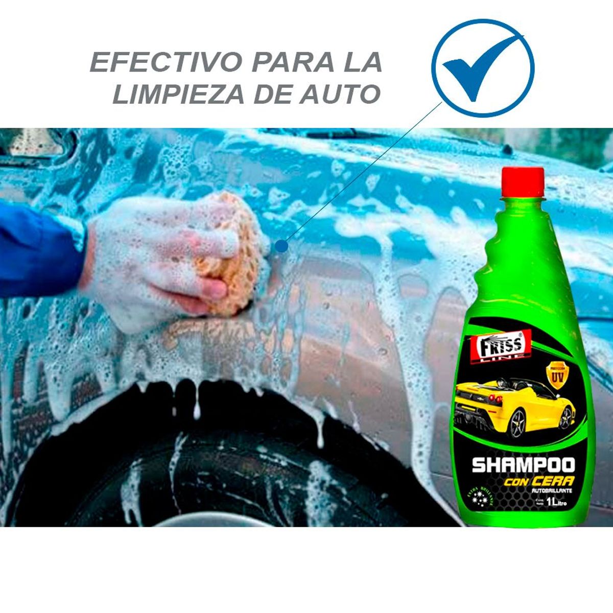 FRISS LINE - SHAMPOO CON CERA/ AUTOBRILLANTE 1 LITRO FRISS