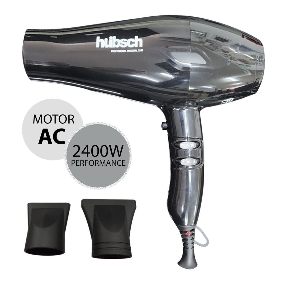 HUBSCH - Secador de Cabello Hubsch AC Negro 2400W