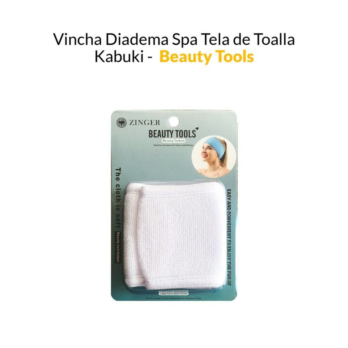GENERICO - Vincha Diadema Spa Tela de Toalla Kabuki Beauty Tools