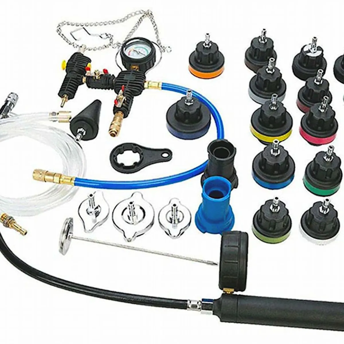 GENERICO - KIT PROBADOR PRESIÓN RADIADORES 28PCS DE FUGAS MULTIMARCA