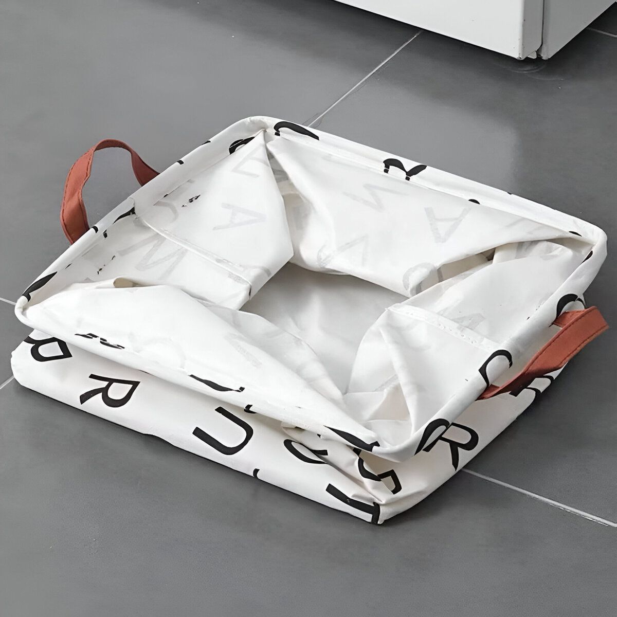 ELMEJORPRECIO - Cesta Multiuso Para Dormitorio Plegable De 33x33cm Letras