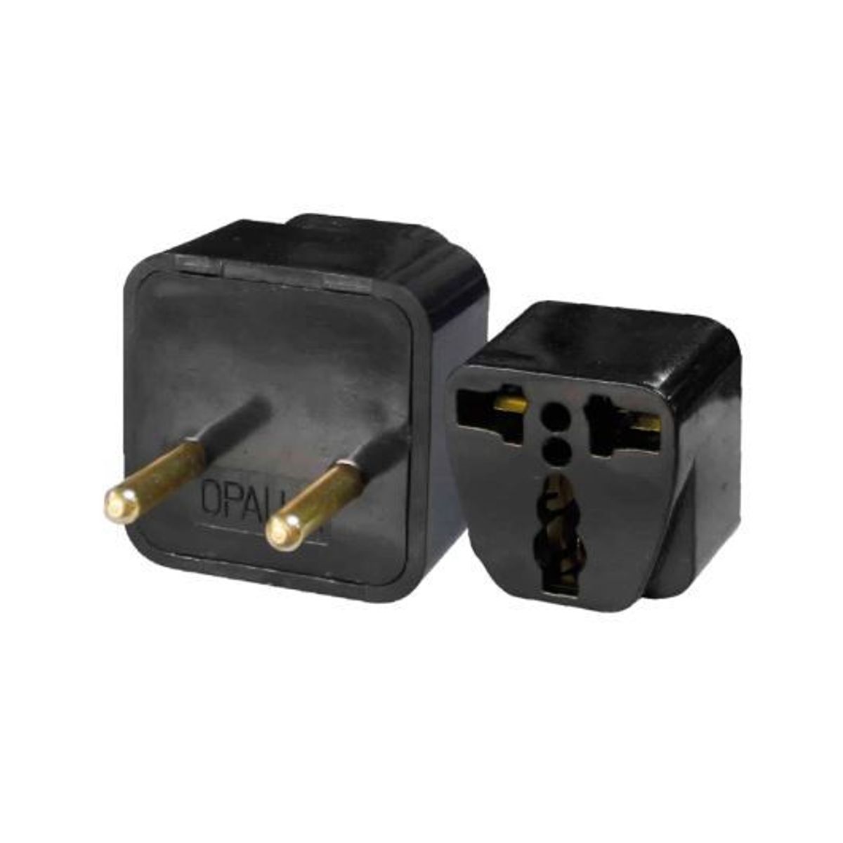 OPALUX - Adaptador Enchufe  Tierra a Espiga Redonda AP-6049B OPALUX