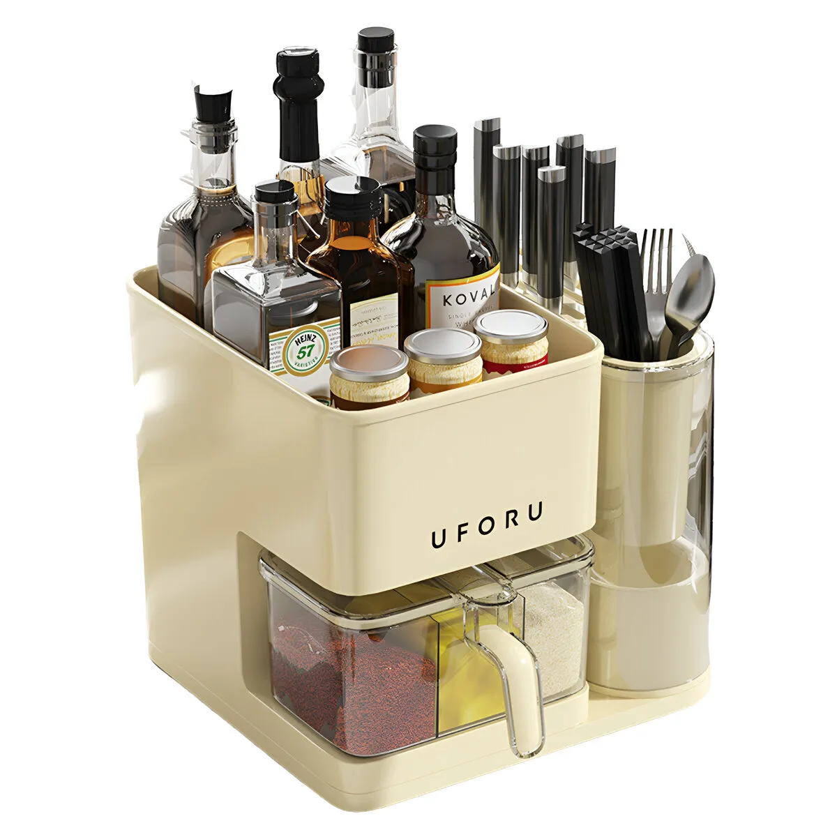 ELMEJORPRECIO - Organizador De Cocina Porta Cubiertos Y Cuchillos Premium