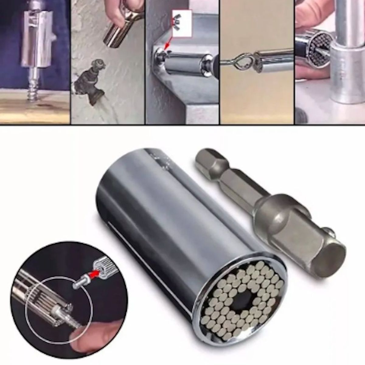 GENERICO - LLAVE DADO UNIVERSAL  PARA TALADRO MEDIDA 7-19MM MPT TOOLS